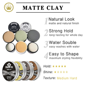 Marque privée Argile mate Cire mate Offre Spéciale USA Barber Shop Produit en pâte à forte tenue pour cheveux - Product Image 6