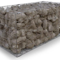 Hot Dipped Galvanized Welded Gabion <strong>Steel</strong> <strong>Wire</strong> Mesh Box Retaining Wall River Bank Landscape Stone Cage <strong>Square</strong> Holes Cut Bent