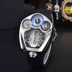 NUEVO Reloj de Cuarzo Suizo para Hombre Serie Engine de Lujo Superior en Acero Inoxidable con Brújula Resistente al Agua - Product Image 6