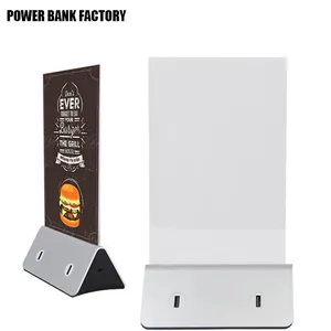 free shipping alibaba trends 2020 good quality menu holder power banks with charging station tray