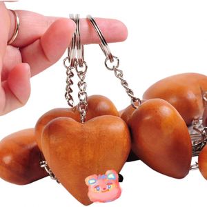 Wood 3D Heart <b>Key</b> <b>Ring</b> Handmade Wood Crafts Wood Heart <b>Key</b> <b>Ring</b> Heart <b>Key</b> <b>Ring</b> - Product Image 2