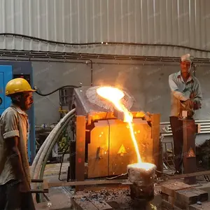 Baru Logam Penggunaan Baja Smelting Furnace 250 Kg Listrik Induksi Iron Lebur untuk Dijual