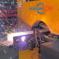 Cortadora de plasma de metal de acero en forma de H, Sección de viga en H, 120A, sistema de controlador de plasma cnc, máquina cortadora de tubos redondos, tamaño personalizado