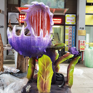 Personalizzabile realistico meccanico modello di fiore uomo colorato che mangia Halloween Animatronic pianta statua per la casa del giardino parco decorazione - Product Image 4