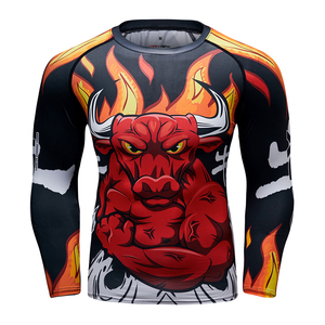 Cody Brand New Men Compression Long Sleeve Jogging Tees 3D Printing Fitness Tights BJJ MMA Gym Exercise Rashguard <strong>Tops</strong> - Product Image 1