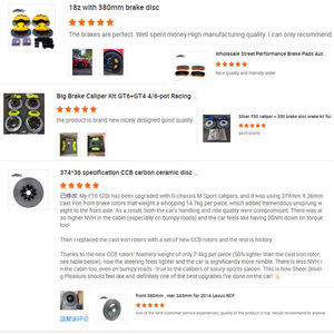 Kit de Frenos de Cerámica de Carbono, Fibra Larga CCB 10N, Kit de Frenos de Caliper, Pastillas de Freno de Alto Rendimiento para ZEEKR 7X 007 009 Audi RS BMW M3 M4 <span class=keywords><strong>M5</strong></span> - Product Image 2