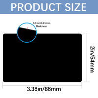 Cartes de visite en métal vierges pour gravure laser avec logo Cartes de visite en métal noir aluminium personnalisées