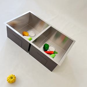 OM-3219 Usine Vente Directe En Acier Inoxydable Évier Rectangulaire Double Évier Cuisine Légumes Et Fruits Lavabo - Product Image 2