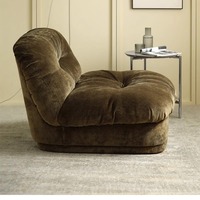 Fauteuil individuel en tissu, style rétro mi-siècle, forme bagel, pour maison d'hôtes, fauteuil de loisirs créatif de designer, mobilier de balcon