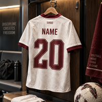 Maillot de football personnalisé pour homme - Léger, respirant, anti-UV, imperméable, séchage rapide, nom et numéro personnalisés, grande taille, coupe ajustée pour l'entraînement