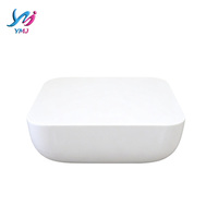 Table basse carrée moderne de luxe en fibre de verre, design personnalisable, couleur durable, portable, mobilier d'extérieur pour salons et hôtels