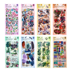 2025 Vintage <strong>Printed</strong> Journal <strong>Sticker</strong> Transparent Waterproof PVC Material Mini <strong>DIY</strong> Stationery Journal Cross-Border Decoration - Product Image 5