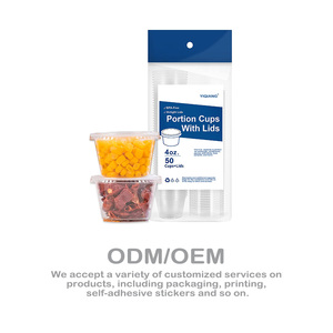 56ml/ <span class=keywords><strong>2oz</strong></span> nhỏ rõ ràng nhựa dùng một lần nước sốt Takeaway cup Container có nắp đậy bán buôn - Product Image 6