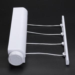 Stendibiancheria Retrattile a Molla in <span class=keywords><strong>Plastica</strong></span> con Quattro o Cinque Fili, <span class=keywords><strong>Stendino</strong></span> Pieghevole con Ganci per Appendere Vestiti e Asciugamani - Product Image 2