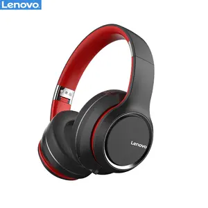 Lenovo HD200 Headphone Nirkabel V5.0 Subwoofer, Earphone Olahraga Lari Uniseks, Headset Kerah Peredam Kebisingan
