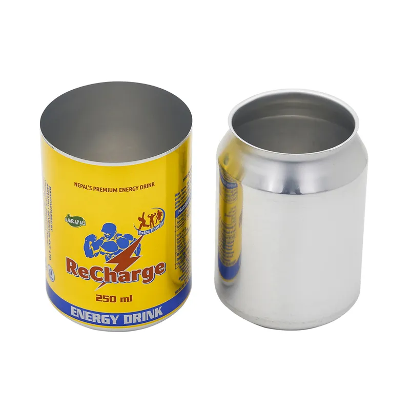 Dia202-latas de aluminio vacías para bebidas, contenedor de fácil apertura de 250ml, bote rechoncho de 12oz, para café, soda, cerveza, bpani