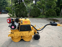 Compacteur vibrant à double tambour, mini-rouleau compresseur hydraulique autotracté avec moteur Changfa, pompe et moteur importés