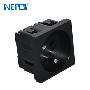 NEPCI Fourniture d'usine <span class=keywords><strong>Prises</strong></span> murales électriques en gros XJY-QB-32AK 250V 16A Prise de courant de type français 45*45 - Product Image 2