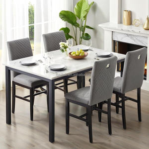 Tavolo da pranzo e sedia in marmo di lusso <span class=keywords><strong>per</strong></span> ristoranti e caffetterie mobili eleganti <span class=keywords><strong>per</strong></span> <span class=keywords><strong>spazi</strong></span> <span class=keywords><strong>commerciali</strong></span> - Product Image 6