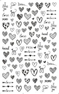 TSZS corazón amor diseño 3D Nail Art pegatinas Rojo Negro corazón dulce <span class=keywords><strong>San</strong></span> <span class=keywords><strong>Valentín</strong></span> manicura calcomanías <span class=keywords><strong>uñas</strong></span> al por mayor - Product Image 5