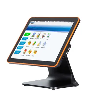 Kerst Speciale Hoge Kwaliteit 15 Inch Capacitieve Touchscreen Monitor Alles In Één Pos-Systeem Pos Terminal Aluminium Standaard