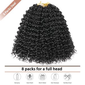 Cheveux synthétiques Ocean Wave Passion <span class=keywords><strong>Twist</strong></span> pour femmes, extensions de tresses au crochet couleur ombrée, boucles aquatiques - Product Image 2
