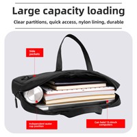 Mallette bandoulière légère pour hommes grande capacité porte-gobelet à eau sac à main pour ordinateur portable avec mallette