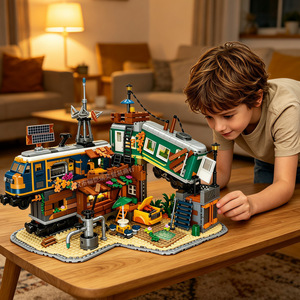 GANRAKU Historical Buildings Modular Building Set 40 Pieces ABS Plastic 1:<b>8</b> Scale for Age <b>8</b>-13 Adult Collectors - Product Image 5