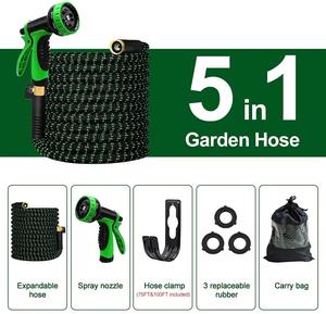 Manguera de Jardín Extensible Jade Hill de 50 Pies, Ligera, Antiabrasión, Enrollable, con Conectores de Latón Sólido y Núcleo de Látex - Product Image 5