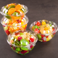 Custom Printing Wegwerp Bloemvormige Transparante Fruitverpakking Plastic Verpakking Pet Plastic Slakom