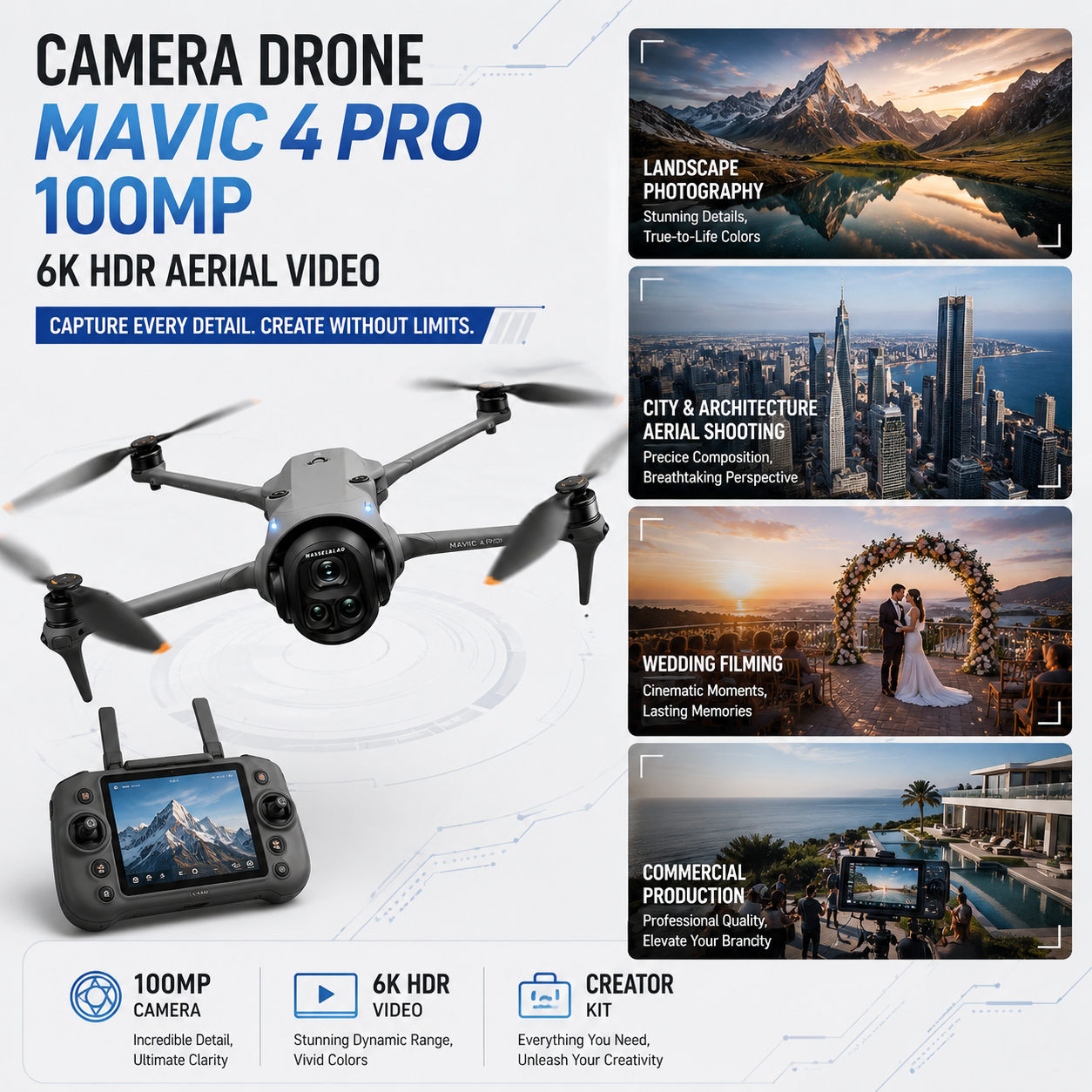 Drone Mavic 4 Pro avec caméra