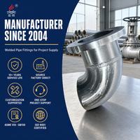 Coude forgé à bride poli en acier inoxydable 304/316, 90 degrés, résistant aux produits chimiques et à la corrosion, pour tuyauterie, directement de l'usine