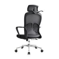 Chaise de bureau ergonomique moderne à dossier haut en maille, réglable et pivotante avec soutien lombaire, prix usine, personnalisable