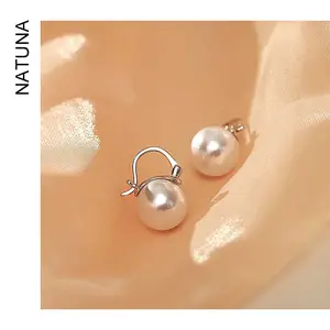 Custom Jewelry 925 Silver Jewelry Freshwater Pearl Stud Earring Ear Buckle Pendientes de plata 925 Popular 2024 New Ear Ring