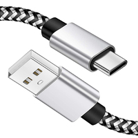 Câble de charge rapide en nylon tressé bicolore OEM de haute qualité USB-A 3.0 vers Type C pour téléphone portable et ordinateur