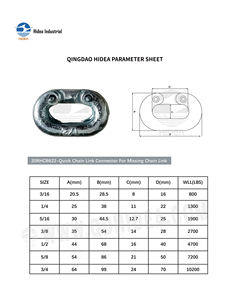 Conector de Cadena Rápido Hidea Forged G70 G43, Herraje Industrial de Acero Aleado, Eslabón Ovalado para Reparar Cadenas - Product Image 5