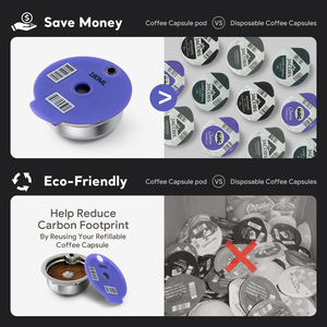 Vỏ viên nang cà phê có thể tái sử dụng với bộ lọc bằng thép không gỉ Tương thích với tassimos tùy chỉnh theo nhu cầu của bạn - Product Image 4