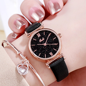 Hot-selling women's starry sky quartz watch, new Korean style, waterproof watch for female students. - Product Image 1