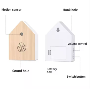Yun vendita diretta della fabbrica di legno uccello canzone musica Box per giardino o bagno all'aperto uccello selvatico che canta forniture - Product Image 3