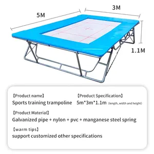 Vendita calda bambini adulti rettangolo ginnastica trampolino gonfiabile internazionale professionale Tumble Track sport