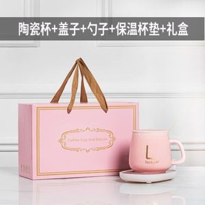Smart Electric <b>USB</b> Double <b>Wall</b> Bone China Modern Luxury Leak-Proof Portable Eco-Friendly Office Home Gift Set Ceramic Coffee Mug - Product Image 2