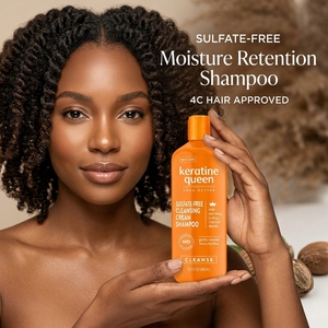 Champú de Manteca de Karité Cruda Sin Sulfatos, Marca Privada OEM, Retención Profunda de Humedad, Nutritivo para Cabello Rizado 4C - Product Image 4