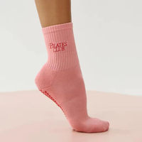 Chaussettes de Pilates personnalisées en gros, chaussettes de yoga antidérapantes en coton, chaussettes de fitness respirantes, OEM en vrac