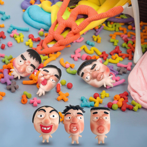 Juguete Blandito de Silicona TPR para Apretar Granos, con Diseño de Cabeza Grande y Labios Voluminosos, de Persona Enmascarada, Popular en TikTok, para Aliviar el Estrés - Product Image 2