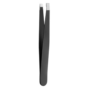 Pinzas de Acero Inoxidable 96, Negras, Pinzas Multiusos para Cejas, Punta Inclinada Rosa, Pinzas de Punta Plana - Product Image 5