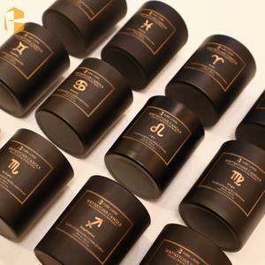 Bougie en cire de soja infusée de cristaux, parfum d'intérieur naturel à l'huile essentielle, fabrication artisanale, étiquette privée en gros, signe du zodiaque - Product Image 1