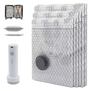 Juego de Bolsas de Compresión con Bomba de Vacío Eléctrica Portátil |   Bolsa Organizadora de Equipaje de Viaje con Bomba de Aire Recargable para Ropa - Product Image 2