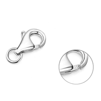 Vente flash Bijoux en argent sterling 925 Fermoir à homard avec anneau pour bracelet Collier Connecteur