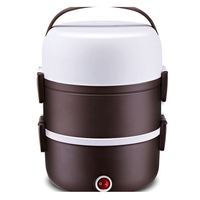 Réchauffeur Conteneur Portable Stockage Des Aliments Cuiseur À Riz Chauffage Électrique Boîte À Lunch En Acier Inoxydable CLASSIQUE pour La Maison Et Le Bureau Sans quantité minimale de commande