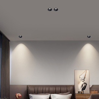 Spot LED encastré invisible sans cadre 8W 12W, boîtier en aluminium minimaliste anti-éblouissement pour projets de bureaux et bâtiments intérieurs